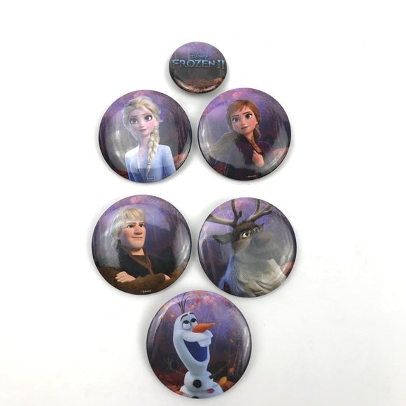Disney Frozen II Pin Buttons Set of (6) - Picture 1 of 4